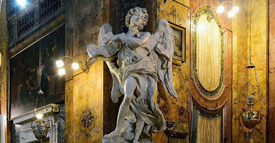Angel with the inscription by Giovanni Lorenzo Bernini Angel with the inscription by Giovanni Lorenzo Bernini