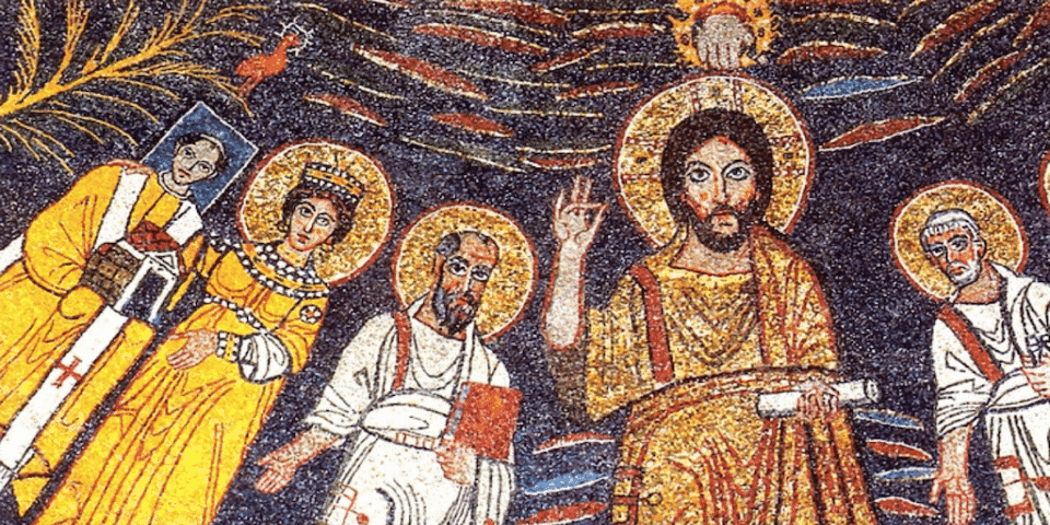 Mosaic inside Basilica di Santa Cecilia in Trastevere