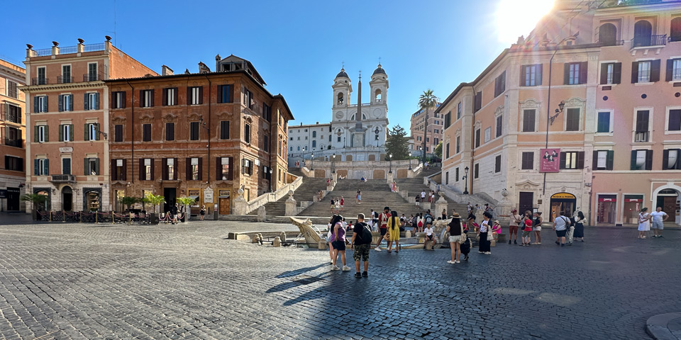 Dawn on the Spanish Steps in Rome