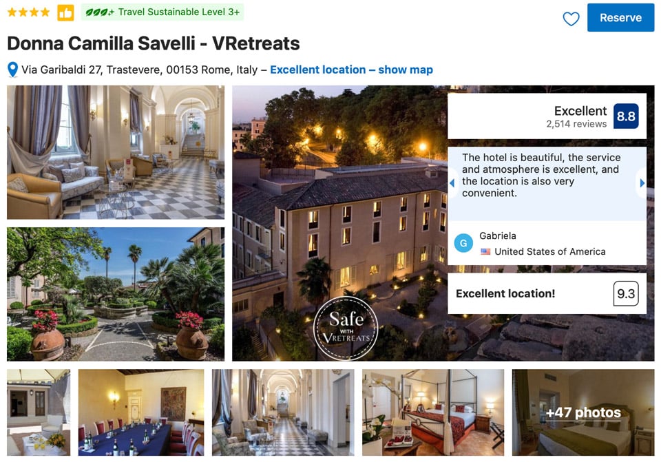 Donna Camilla Savelli Hotel de 4 estrellas en Roma