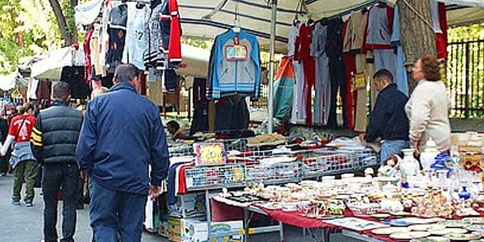 Flea Market on Via Sannio shopping in Rome