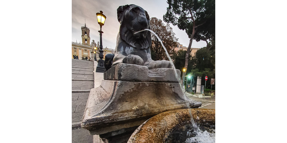 Fontane dei Leoni Egizi Cordonata Capitolina