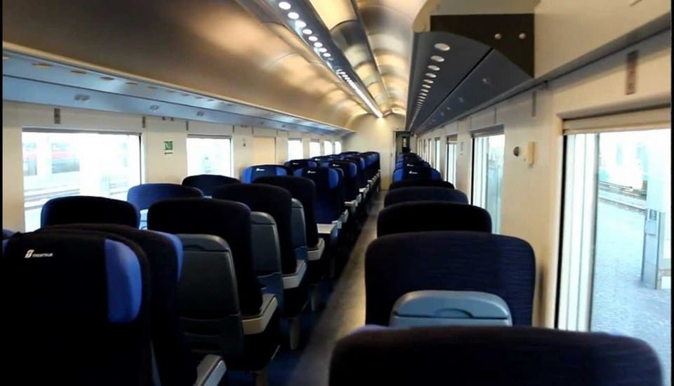 Frecciabianca inside the train