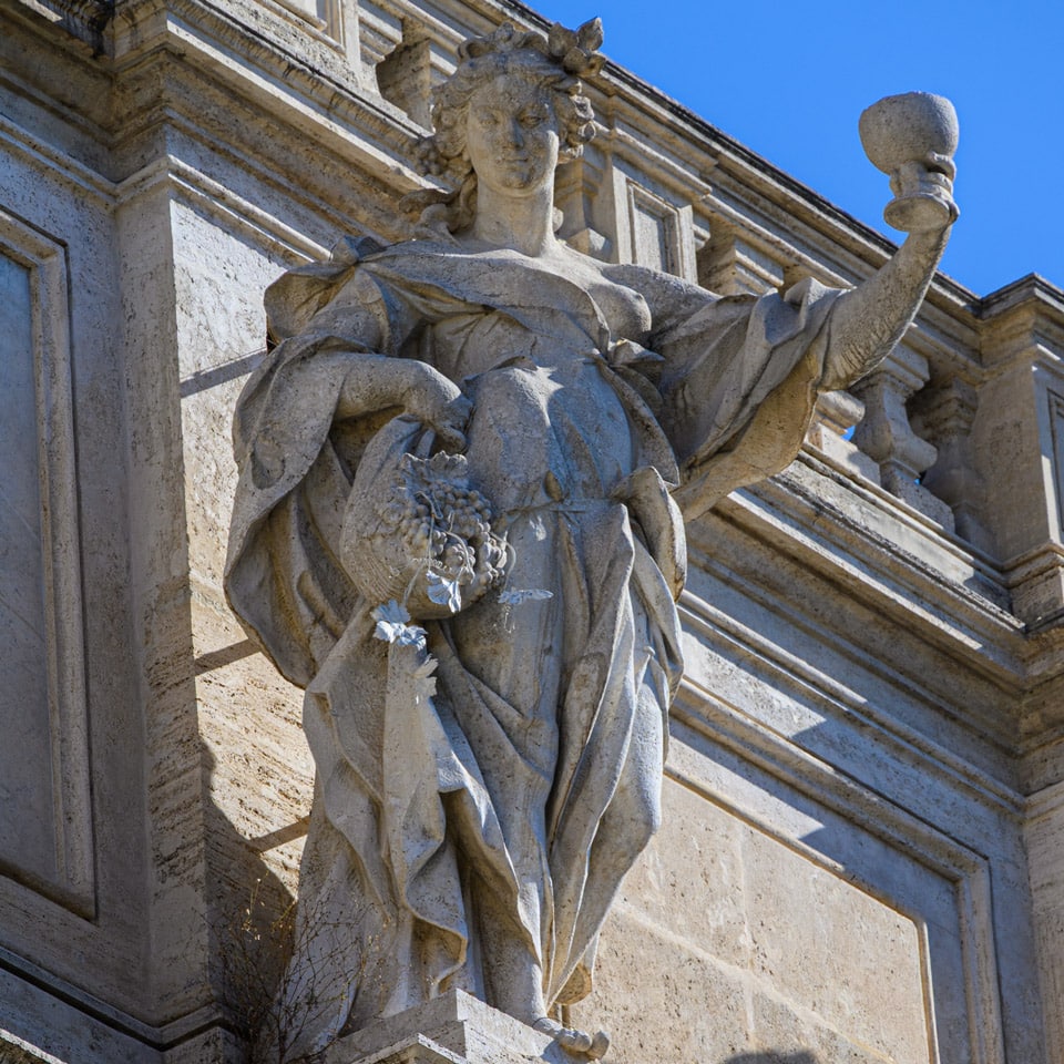 Health Salubritas allegorical statue by Andrea Bergondi Trevi Fountain