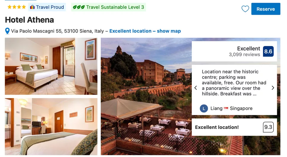 Hotel Athena Stay in Siena Italy