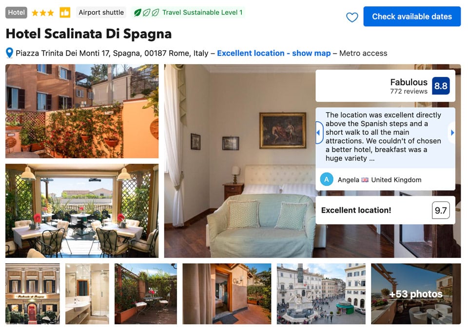 Hotel Scalinata Di Spagna near Spanish Steps in Rome