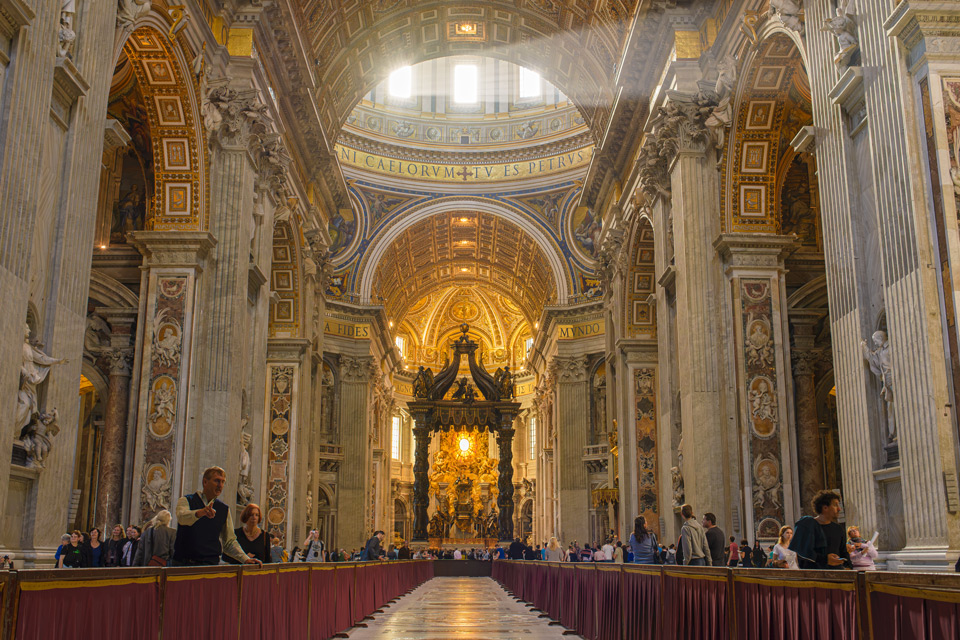 Inside St Peter's Basilica Vatican City