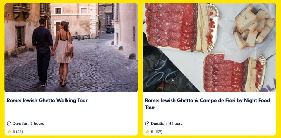 Rome Jewish Ghetto Tours