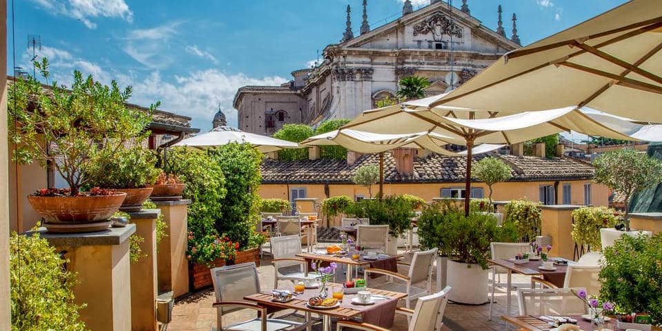 La Terazza del Cesari rooftop restaurant in rome