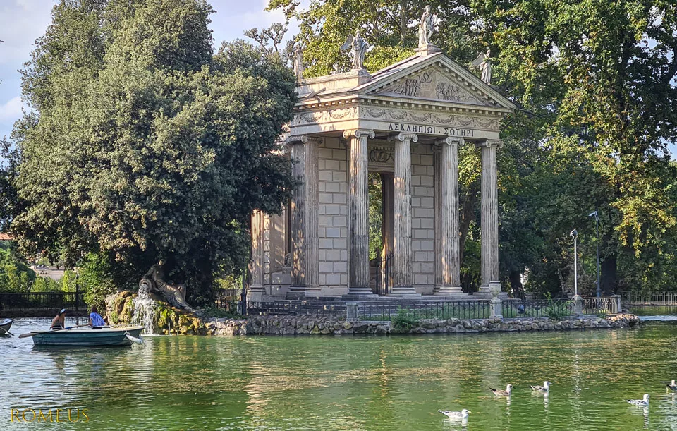 Lake Borghese Gardens Rome