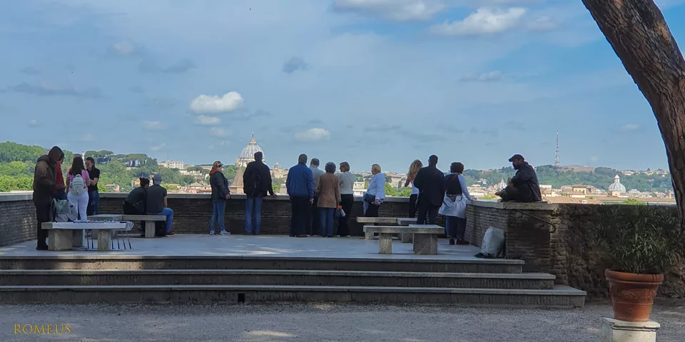 Observation deck in the Orange Garden Rome
