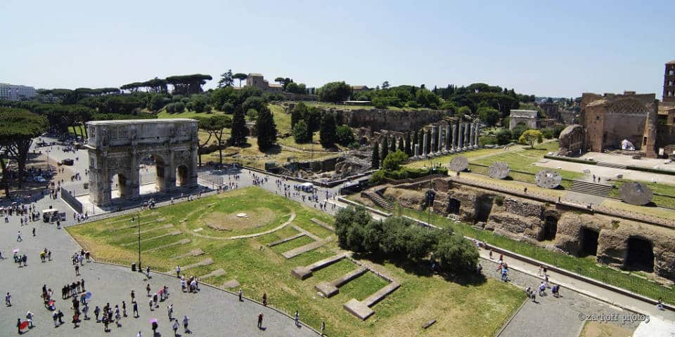 Palatine Hill in Rome viewpoint