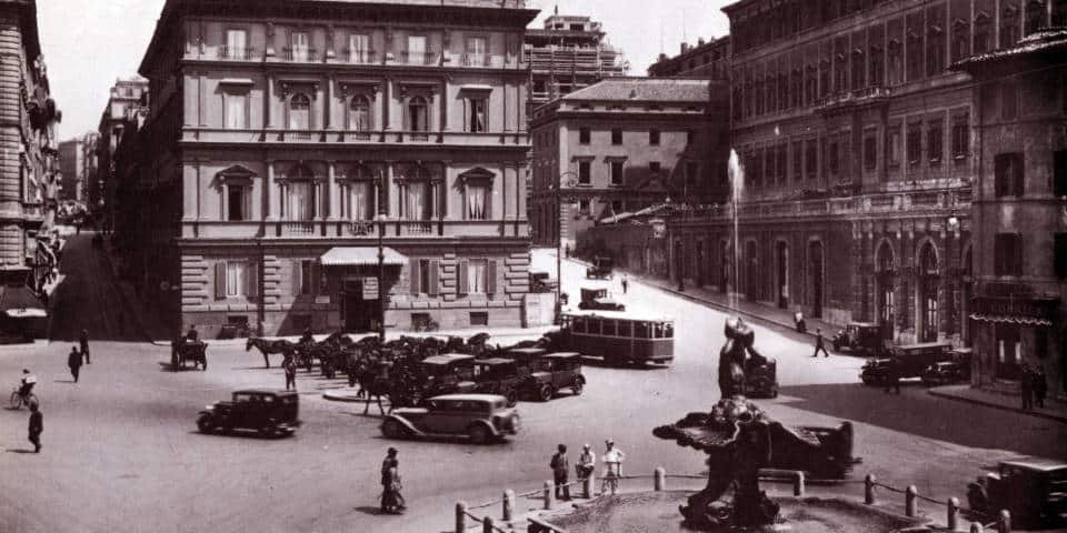 Plaza Barberini en Roma hace siglos