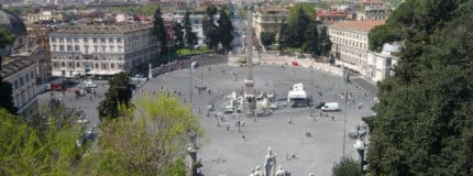 Piazza del Popolo on Pincian hill
