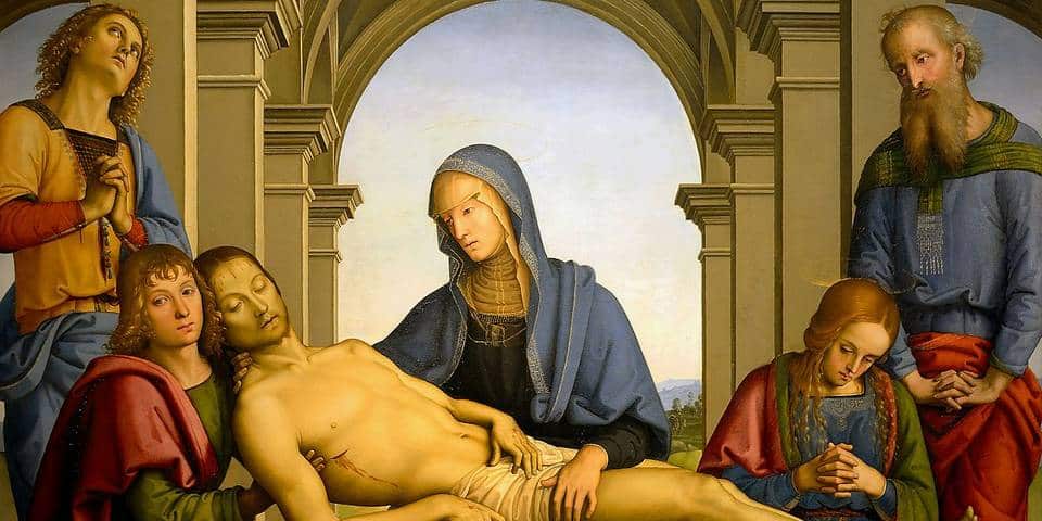 Pieta by Perugino in the Uffizi Gallery Florence