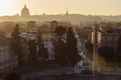 Pincio Terrace Rome Panoramic Views From Borghese Gardens