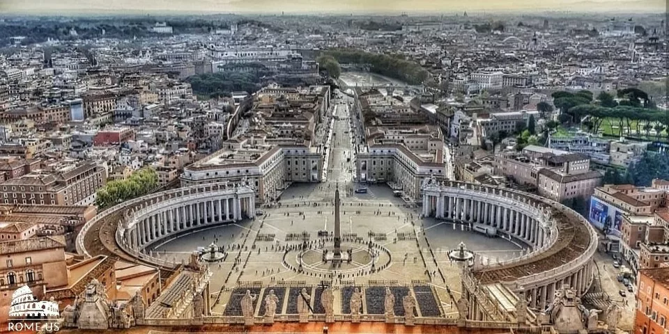 St Peter's dome Rome view