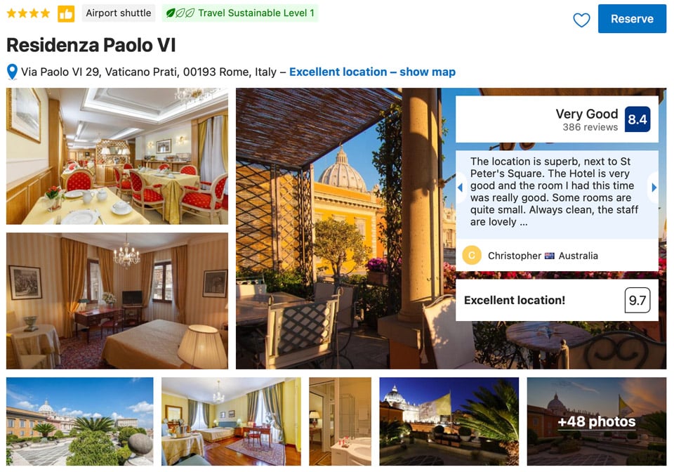 Residenza Paolo VI 4 Star in Rome