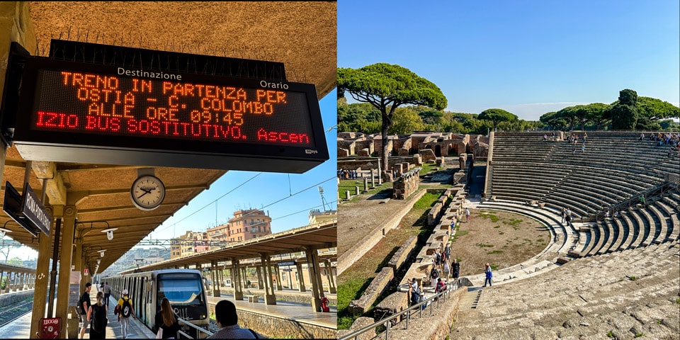 Ostia Antica from Rome by Train
