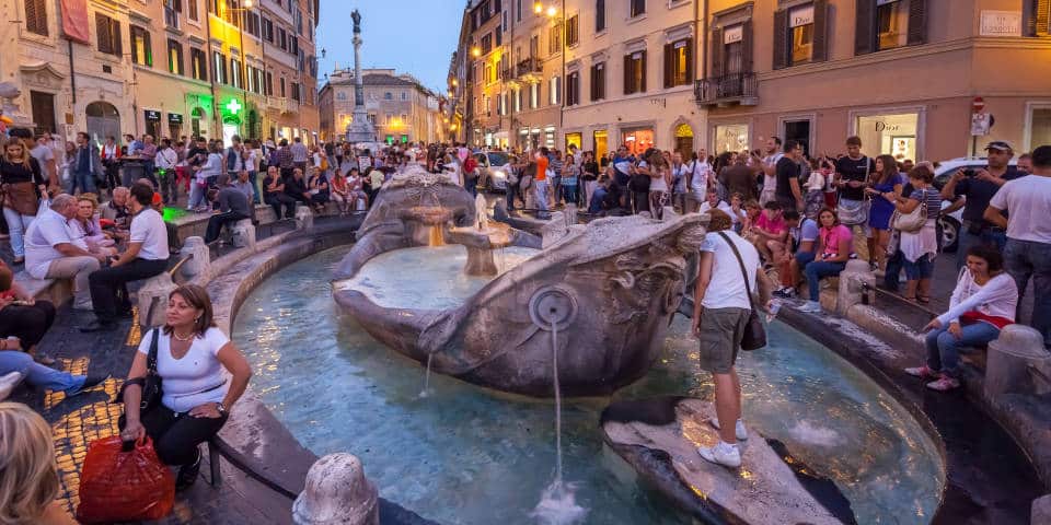 Spanish Steps Fountain of the Old Boat (Fontana della Barcaccia) Rome