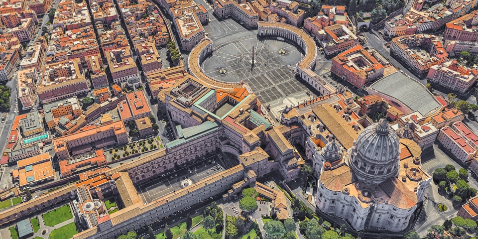 St Peter's Square in the Vatican City State