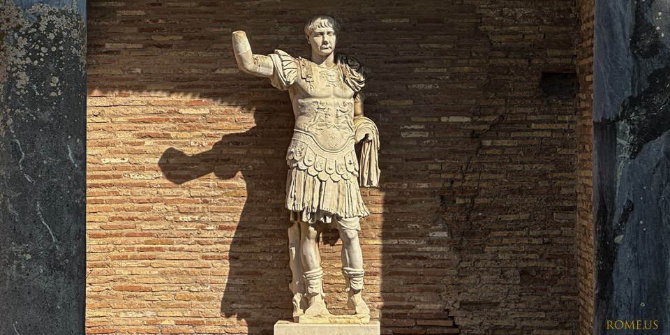 Statue of Emperor Trajan in Ostia Antica