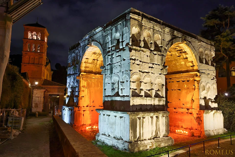 The Arch of Janus in the Forum Boarium Rome