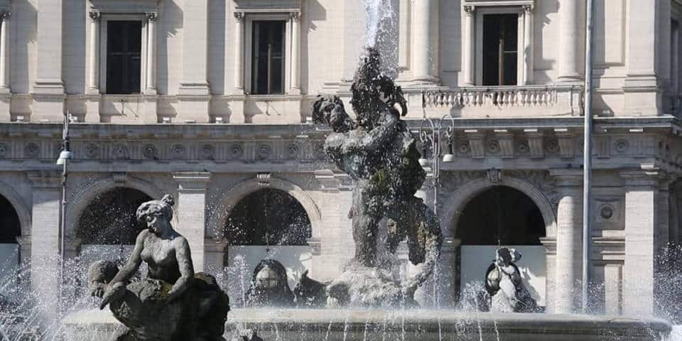 the Fountain of the Naiads in Rome