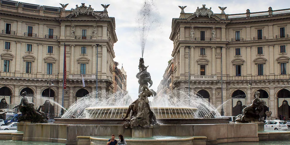 the Fountain of the Naiads in Rome