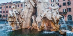 Fountain of 4 Rivers by Bernini in Rome