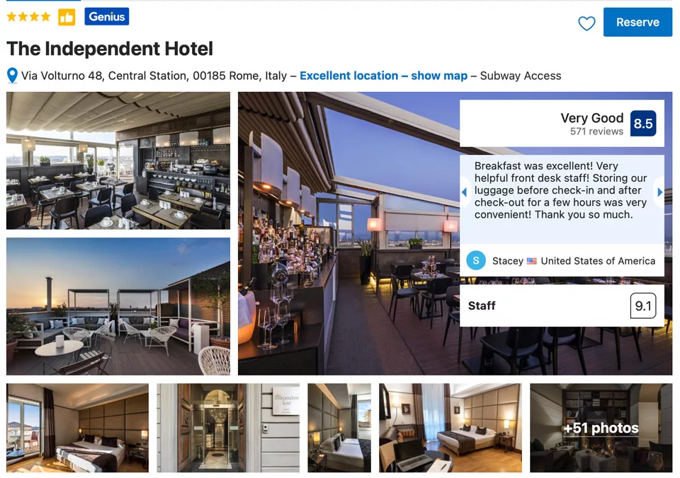 The Independent Hotel near Termini Station Rome