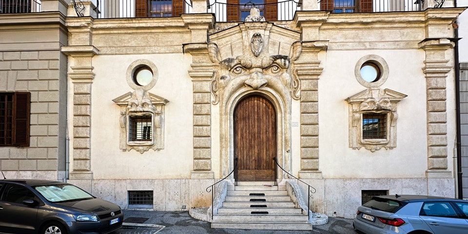 The Monster Gate Palazzo Zuccari side facade on Via Gregoriana