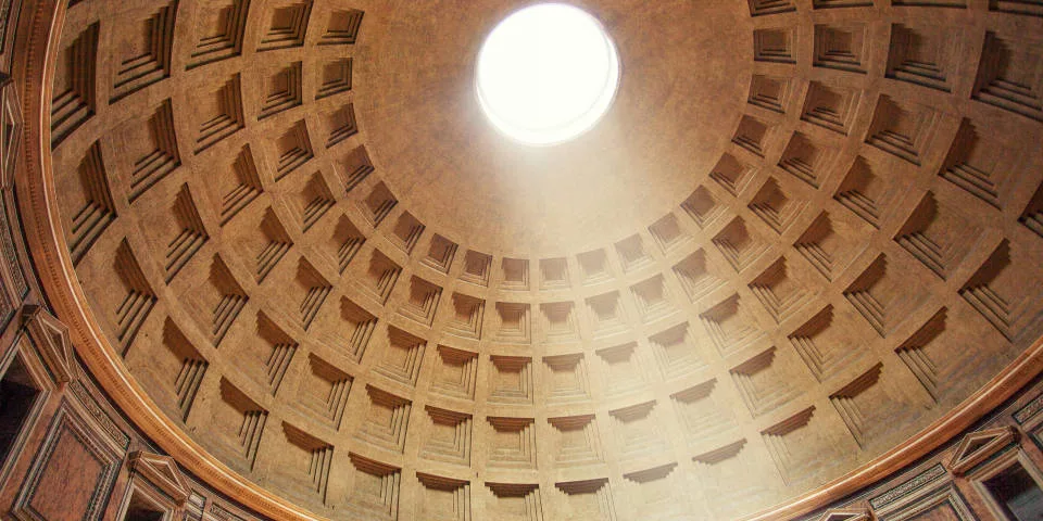 the Eye of the Pantheon Dome in Rome