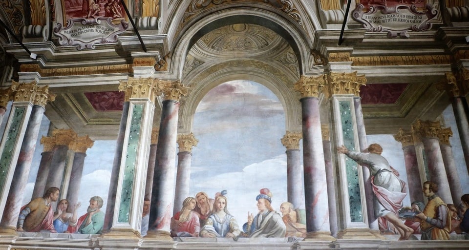 Trinita dei Monti frescoes inside