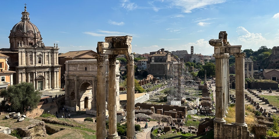 Vista del Foro Romano desde el Palazzo Senatorio Museos Capitolinos