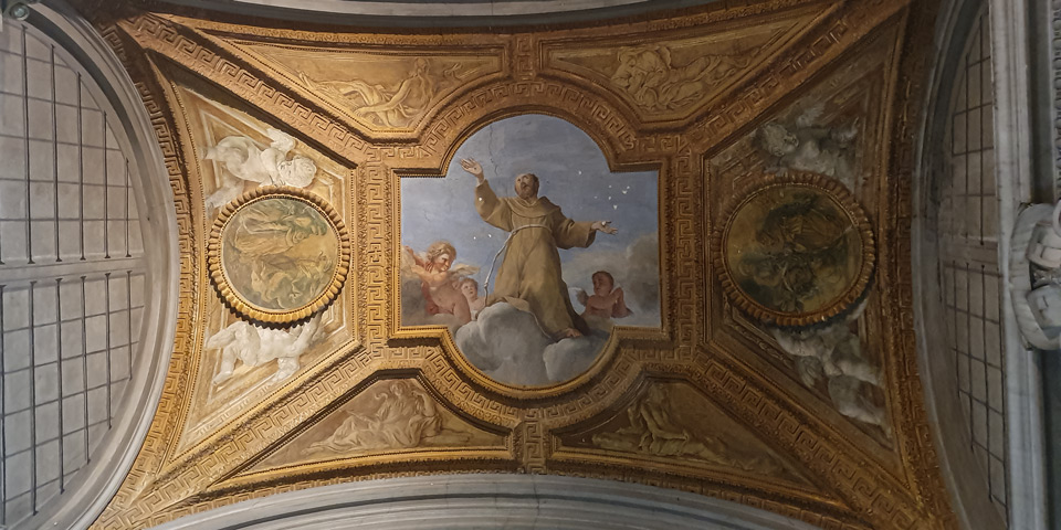 Apotheosis of Saint Francis by Guidobaldo Abbatini in the Raimondi Chapel