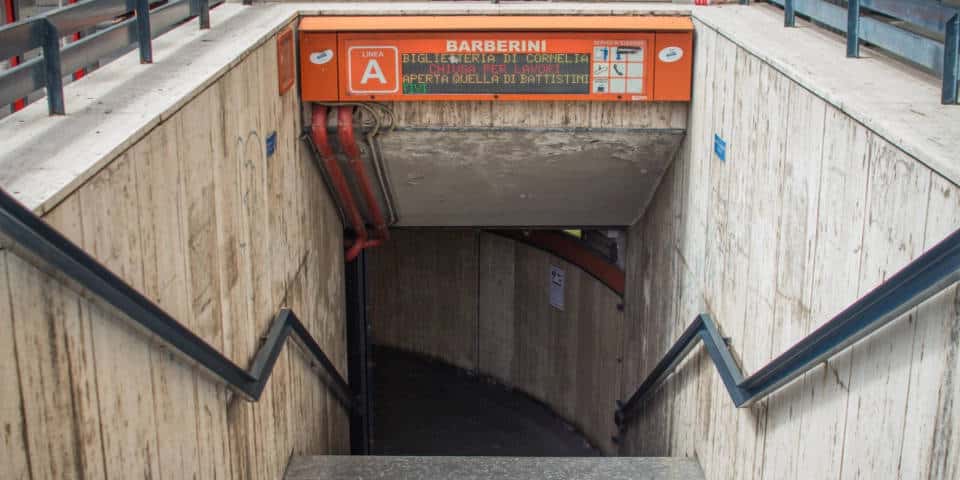 Estación de metro Barberini en Roma