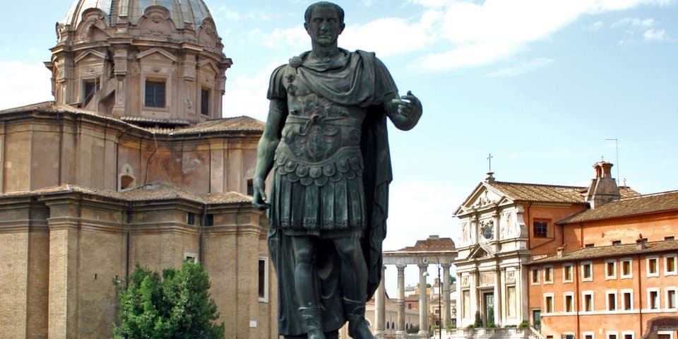 Sculpture Emperor Forum of Caesar in Rome