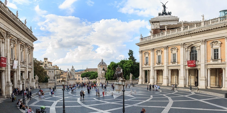 Piazza del Campidoglio on Capitoline hill in Rome