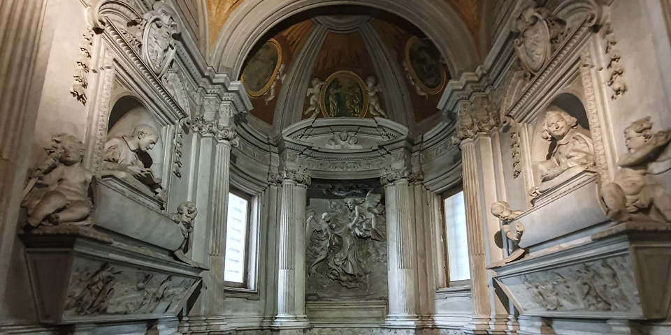 Interior of the Raimondi Chapel designed by Gian Lorenzo Bernini