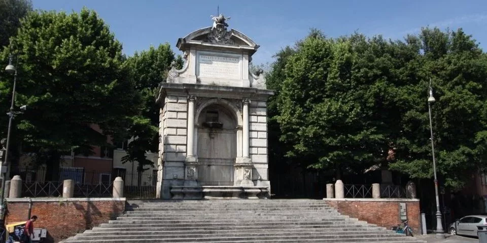 fountain in Trilussa square Rome