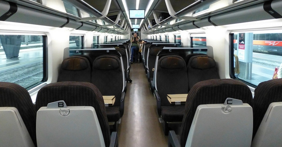 Frecciarossa inside the train