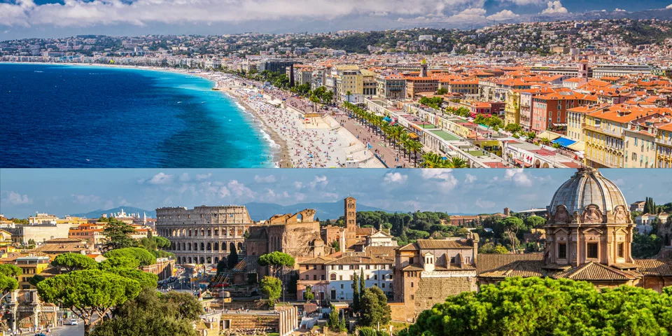 How to Get from Nice to Rome by High Speed Train Flight Bus