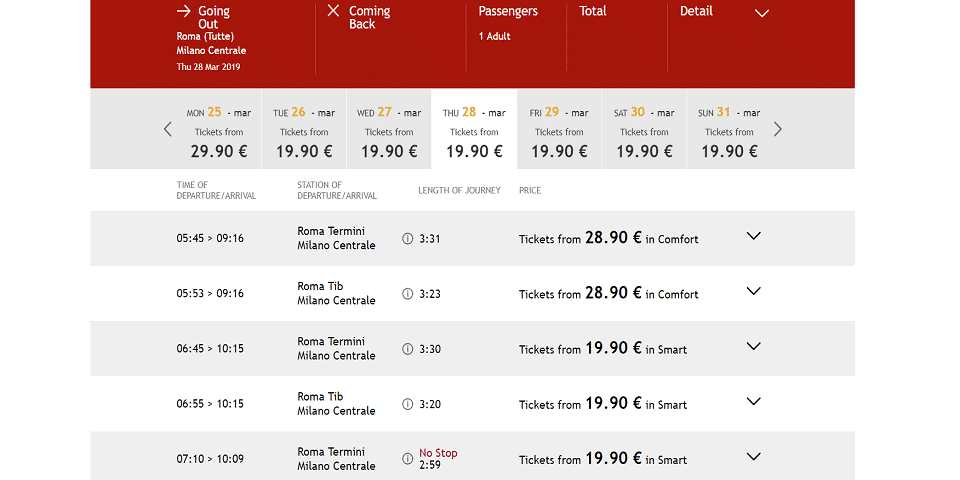 How Get from Rome to Milan 🚄 by high-speed train 🚌 or car