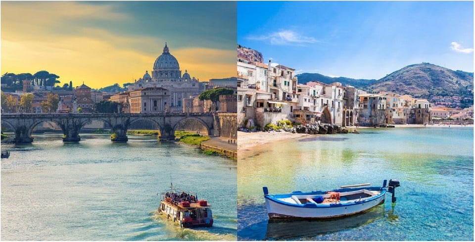 travel sicily to rome