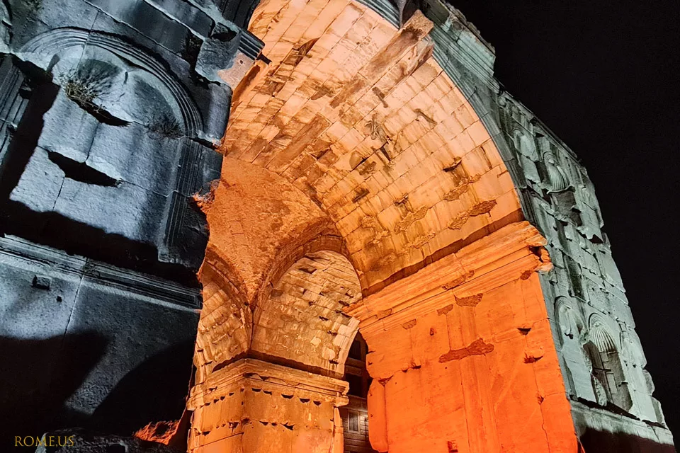 inside Arch of Janus Rome