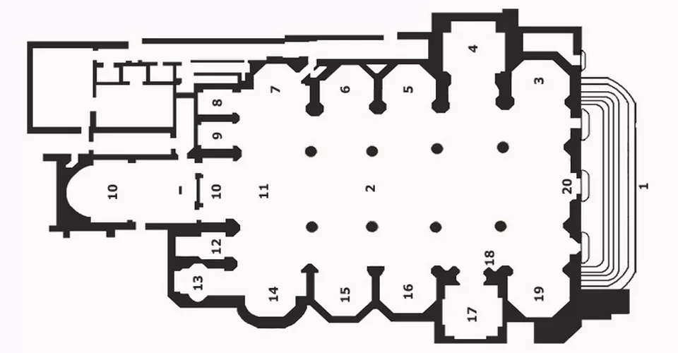 Scheme Church Santa Maria del Popolo in Rome