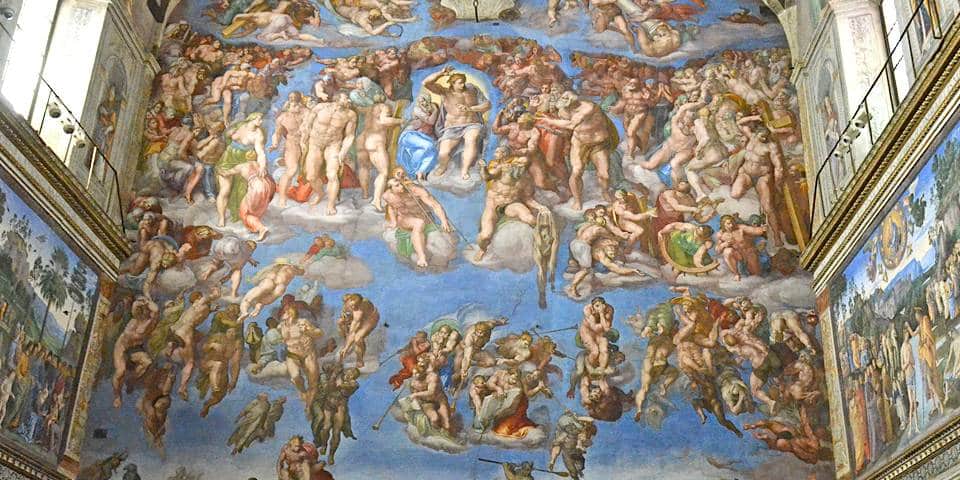 The Last Judgement by Michelangelo inside Sistine Chapel
