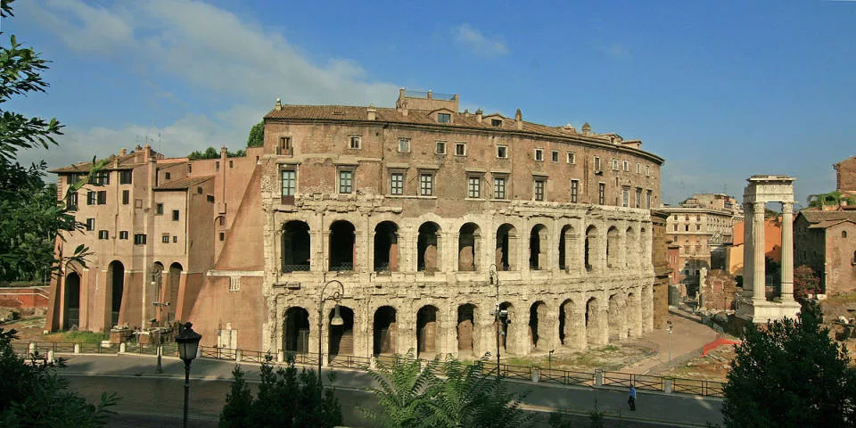 Ancient Rome and the Theater of Marcellus or Teatro di Marcello