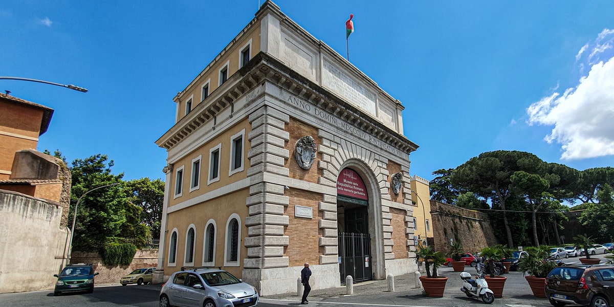 Porta San Pancrazio housing the Museum of the Roman Republic and Garibaldi's Memory in Rome